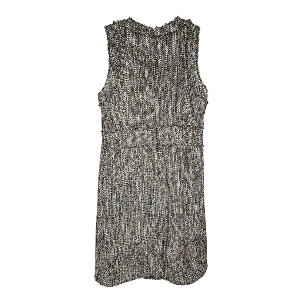 Michael Kors Women’s Sleeveless Tweed Sheath Brown/Black/Cream Dress SZ 6